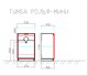 SANVIT Рольф мини 3d  Тумба под раковину напольная для ванной комнаты, одна дверь, 3D фасады  с  механизмом плавного закрывания Push to open (раковина Melana MLN-7295) - фото 233829
