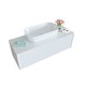 SANVIT  Рольф 1 Тумба под раковину подвесная для ванной комнаты, 1 выдвижной ящик, 3D фасады  с  механизмом плавного закрывания Push to open (  Столешница -100 Ханекс S-008 и накладная раковина 281A) - фото 233843