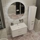 SANVIT Турин-2 Тумба под раковину подвесная для ванной комнаты , 2 выдвижных ящика , 3Д царга (раковина r9060d) - фото 233897