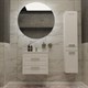 SANVIT Турин-2 Тумба под раковину подвесная для ванной комнаты , 2 выдвижных ящика , 3Д царга (раковина r9060d) - фото 233900