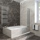 VECONI Шторка складная правая на ванну Palau PL-74R, 900x1500, хром, стекло прозрачное PL74R-90-01-19C4 - фото 234854
