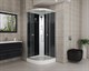 NIAGARA Eco Душевая кабина 1/4 круга размер 80x80 см, профиль - серебро / стекло - рисунок, двери раздвижные NIAGARA45031453 - фото 235309