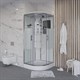 NIAGARA Ultra Душевая кабина 1/4 круга размер 120x120 см, профиль - хром / стекло - прозрачное с матовой полосой NIAGARA30120164 - фото 235488