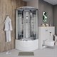 NIAGARA Ultra Душевая кабина 1/4 круга размер 90x90 см, профиль - хром / стекло - прозрачное с рисунком NIAGARA7080164 - фото 235649