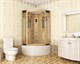 NIAGARA Luxe Душевая кабина 1/4 круга размер 100x100 см, профиль - золото / стекло - прозрачное NIAGARA7710G - фото 235671