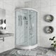 NIAGARA Luxe Душевая кабина 1/4 круга размер 90x90 см, профиль - серебро / стекло - прозрачное NIAGARA7701M - фото 235737