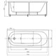AQUATEK Оберон Ванна пристенная прямоугольная  размер 170x70 см без гидромассажа с фронтальной панелью с каркасом (вклеенный) со слив-переливом (слева), белый - фото 237954