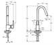VITRA Root Round Смеситель для кухни, матовый черный A4274236EXP - фото 242532