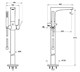 VITRA Root Round Напольный смеситель, медь A4274126EXP - фото 242565