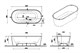 VITRA Geo Ванна 180x80 отдельностоящая+ножки+скрытый сифон, цвет белый - фото 242967