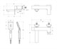 CEZARES Slider Смеситель для ванны и душа однорычажный в комплекте с ручным душем, шлангом и держателем, оружейная сталь - фото 249920