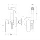 CEZARES Stylus Гигиенический душ со смесителем, сатин STYLUS-DIF-IN - фото 249941