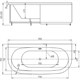 AQUATEK Морфей Ванна пристенная радиусная размер 190x90 см без гидромассажа с фронтальной и торцевыми панелями с каркасом (разборный) со слив-переливом, белый - фото 251837