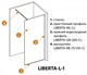 CEZARES Liberta Душевая перегородка ширина 70 см, профиль - хром / стекло - прозрачный - фото 252518