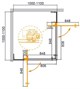 CEZARES Slider Душевой уголок квадратный размер 100x100 см, профиль - брашированное золото / стекло - прозрачный, двери распашные - фото 252520