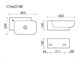 CERAMICA NOVA Element Рукомойник подвесной прямоугольный 403*249*140, с отверстием под смеситель  (чаша справа, отверстие под смеситель слева), цвет белый - фото 252780