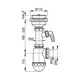 Alcaplast Сифон для мойки с нержавеющей peшeткой Ø115 с подводкой A446P-DN50/40 (распродажа) - фото 253220