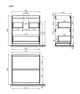 SANCOS Libra Floor Тумба под раковину  напольная, 790х450х840, c двумя ящиками оснащенными доводчиками, дуб чарльстон, арт. LB80FECH LB80FECH - фото 254464