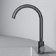 AM.PM X-Joy S Смеситель для кухни с С-изливом, черный F85B07122 - фото 255077