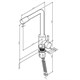 AM.PM X-Joy S Смеситель для кухни с L-изливом, хром F85B05000 - фото 255091