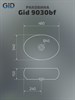 GID Раковина 9030bf 52232 накладная черная глянцевая 48x34x15 GID-52232 - фото 255969
