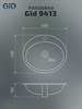 GID Раковина 9413 71107 встраиваемая сверху белая 56x49x19 GID-71107 - фото 256152