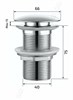 GID Донный клапан без перелива G-54BL 76601K черный глянцевый 7x7x10 GID-76601K