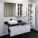 COMFORTY Тумба-умывальник подвесная Милан-120 белая с графитовой столешницей с раковиной T-Y9378 00-00013784СF - фото 257229