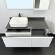 COMFORTY Тумба-умывальник подвесная Милан-120 белая с графитовой столешницей с раковиной T-Y9378 00-00013784СF - фото 257230
