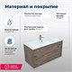 AQUANET Тумба под раковину подвесная Lino 100 (Flat) дуб веллингтон AQUANET-287545 - фото 264294