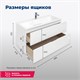 AQUANET Тумба под раковину подвесная Алвита 100 белый AQUANET-235341 - фото 264857