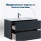 AQUANET Тумба под раковину подвесная Алвита New 60 2 ящика, антрацит AQUANET-277511 - фото 265179