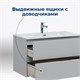 AQUANET Тумба под раковину подвесная Алвита New 80 2 ящика, серый AQUANET-277516 - фото 265550