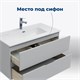 AQUANET Тумба под раковину подвесная Алвита New 80 2 ящика, серый AQUANET-277516 - фото 265551