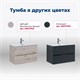 AQUANET Тумба под раковину подвесная Алвита New 80 2 ящика, серый AQUANET-277516 - фото 265553