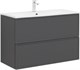 AQUANET Тумба под раковину подвесная Арт 90 ясень графит AQUANET-329613 - фото 265937