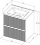 AQUANET Тумба под раковину подвесная Джейн (Flat) 60 мисти грин AQUANET-335432 - фото 267034