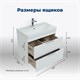 AQUANET Тумба под раковину подвесная Ирис new 60 белый глянец (2 ящика) AQUANET-310144 - фото 267601