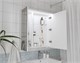 1MARKA Зеркальный шкафчик с подсветкой (ШxВ) 75x80 см, белый Ц0000007616 - фото 271469