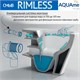 AQUAme Унитаз подвесной с сиденьем SoftClose, технология смыва Rimless. 530x355x360, белый AQM2008 - фото 272496