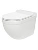AQUAme Унитаз подвесной сиденье SoftClose, технология смыва QUIET, скрытый крепеж. 520х360х410, белый AQM2010 - фото 272510