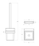 CEZARES Slider Ёршик для унитаза, подвесной, стекло, исполнение черный матовый SLIDER-TBS-V-NOP - фото 274981