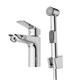BELBAGNO Due Смеситель для раковины без донного клапана с гигиеническим душем, хром DUE-LVM/HGN-CRM-W0 - фото 275314