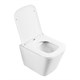 BELBAGNO Ardente-R Унитаз подвесной безободковый, с сиденьем дюропласт soft close, белый BB520CHR/SC - фото 275450