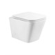 BELBAGNO Ardente-R Унитаз подвесной безободковый, с сиденьем дюропласт soft close, белый BB520CHR/SC - фото 275451