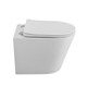 BELBAGNO Flay-R Унитаз подвесной безободковый с сиденьем дюропласт soft close, белый BB053CHR/SC - фото 275483