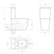 BELBAGNO Flay-R Чаша унитаза безободкового с сиденьем дюропласт soft close P-trap, белый BB2149CPR/SC - фото 275500