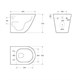 BELBAGNO Sfera-R Унитаз подвесной безободковый с сиденьем дюропласт soft close, белый BB046CHR/SC - фото 275520