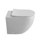 BELBAGNO Sfera-R Унитаз приставной безободковый с сиденьем дюропласт soft close, белый BB2141CBR/SC - фото 275533