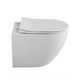 BELBAGNO Uno Унитаз подвесной безободковый с сиденьем дюропласт soft close, белый BB7306CHR/SC - фото 275577